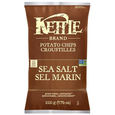 Kettle Foods - Potato Chips, Sea Salt, 220g