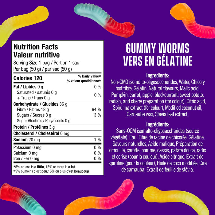 Smart Sweets - Gummy Worms, 50g