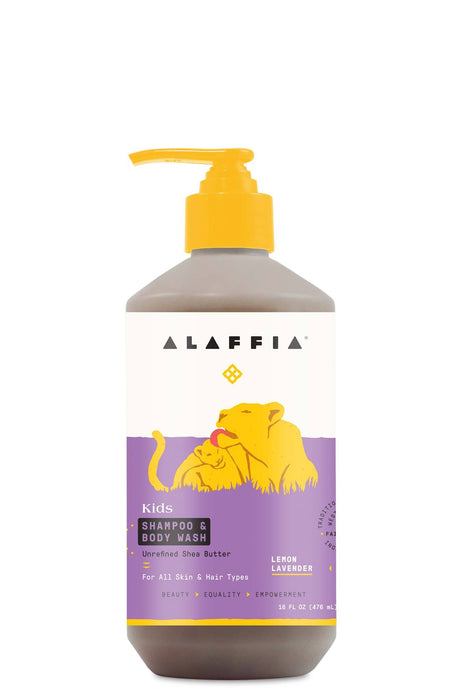 Alaffia - Baby & Kid's Shampoo & Body Wash, Lemon Lavender, 475ml