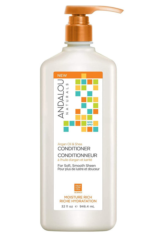 Andalou Naturals - Moisture Rich Conditioner, Argan Oil & Shea, 946ml