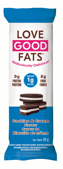 Love Good Fats - Cookies & Cream Bar, 39g