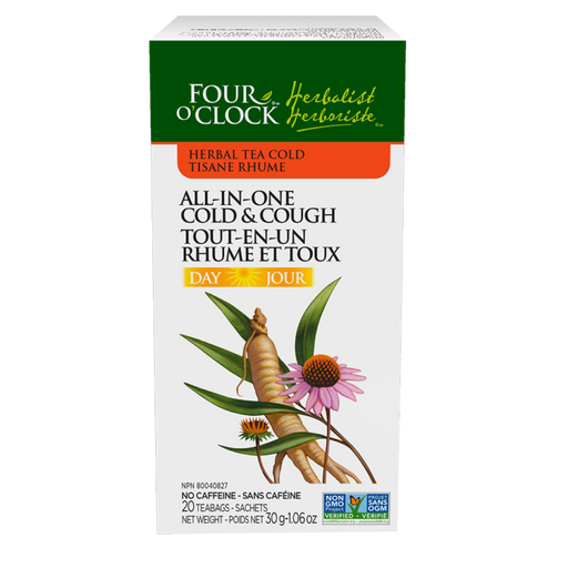 Four O'Clock - Herbal Tea, All In One Cold & Cough, Day, 20 bags