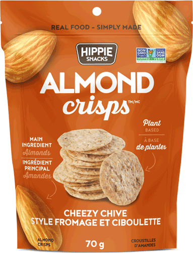 Hippie Foods - Almond Crisps, Cheezy Chive, 70g