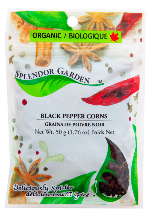 Splendor Garden - Organic Peppercorn, Black, 50g