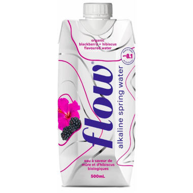 Flow - Organic Blackberry Hibiscus Alkaline Water, 500ml
