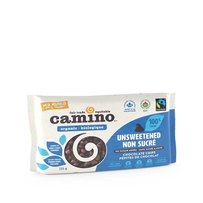 Camino - Chocolate Chips, 100% Unsweetened, 225g