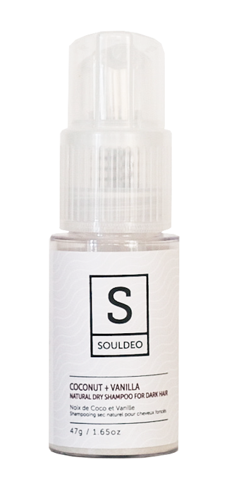 SoulDeo Naturals - Dry Shampoo, Coconut Vanilla (Dark Hair), 47 g