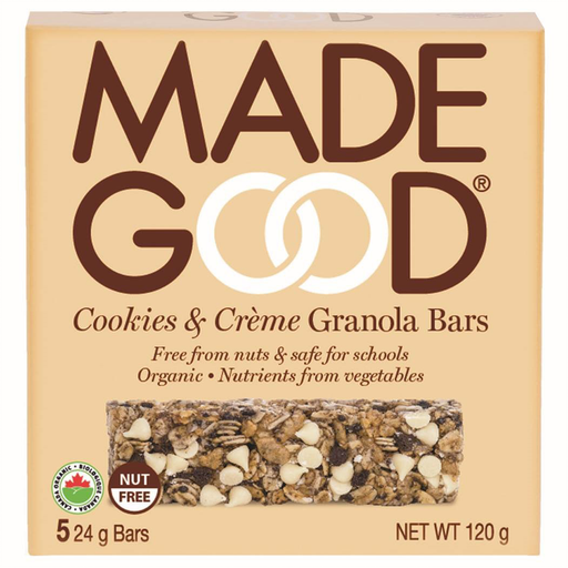 Made Good - Cookies & Creme Granola Bar, 5x24g