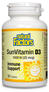 Natural Factors - Vitamin D3 - 1,000IU, 90 tablets