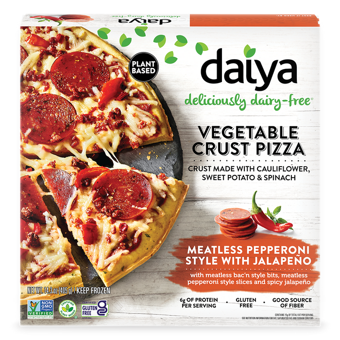 Daiya Foods, Meatless Pepperoni Style with Jalapeno Vegetable Pizza Crust, 405g