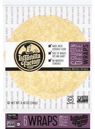 La Tortilla Factory - Gluten Free Cassava Wraps, 240g