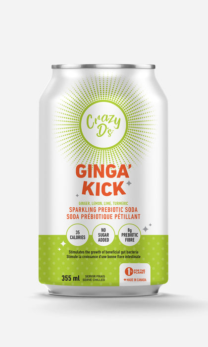 Crazy D's Sparkling Prebiotic - Ginga' Kick, 355ml