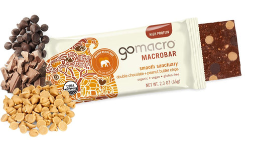 Go Macro Bars - Double Chocolate + Peanut Butter Chips, 65g