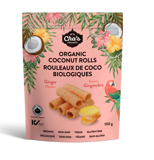 Cha's Organics- Ginger Coconut Rolls, 100g