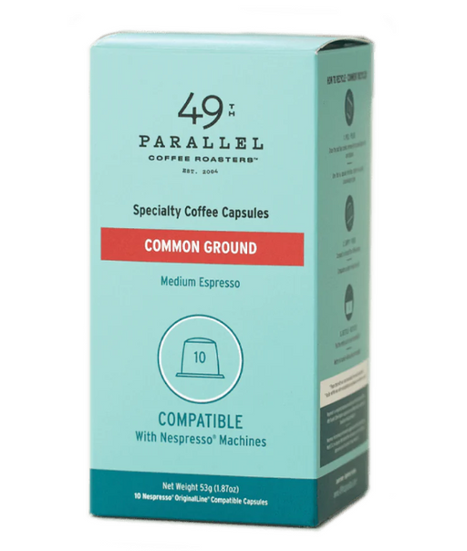 49th Parallel Coffee - Common Ground Coffee Capsules, 10 Caps
