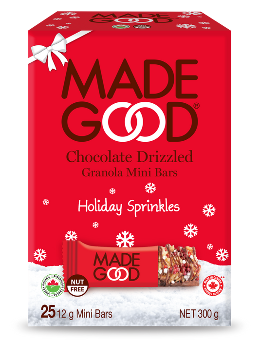 Made Good - Mini Granola Bar, Holiday Sprinkles, 25 x 12g