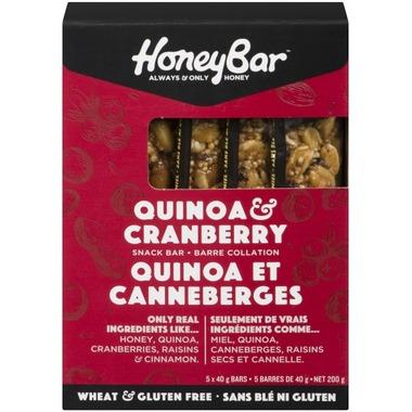 Honeybar - Quinoa & Cranberry, 5x40g