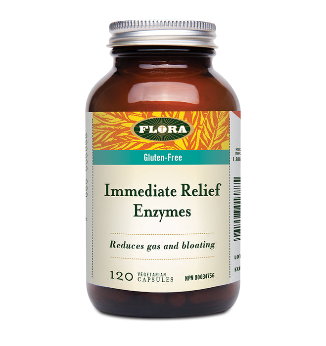 Flora - Immediate Relief Enzyme, 120 Caps
