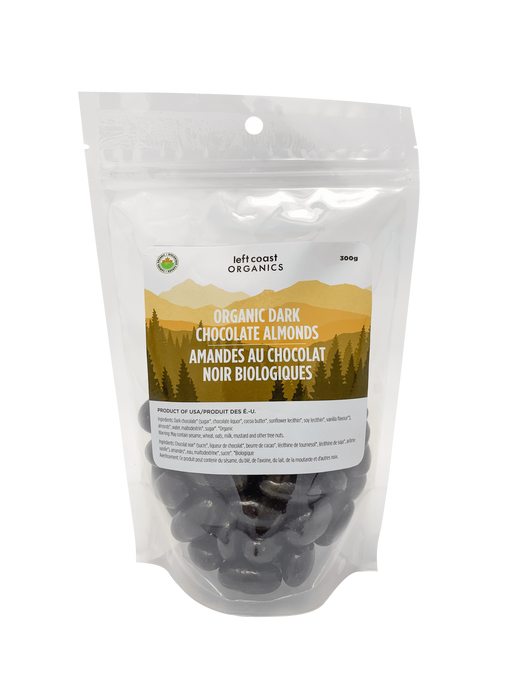 Left Coast Organics - Organic Chocolate Almonds, 300g