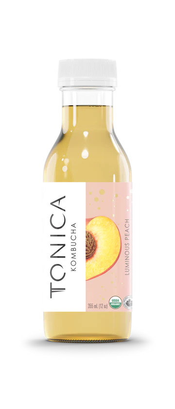 Tonica - Peach Resolution Kombucha, 355ml