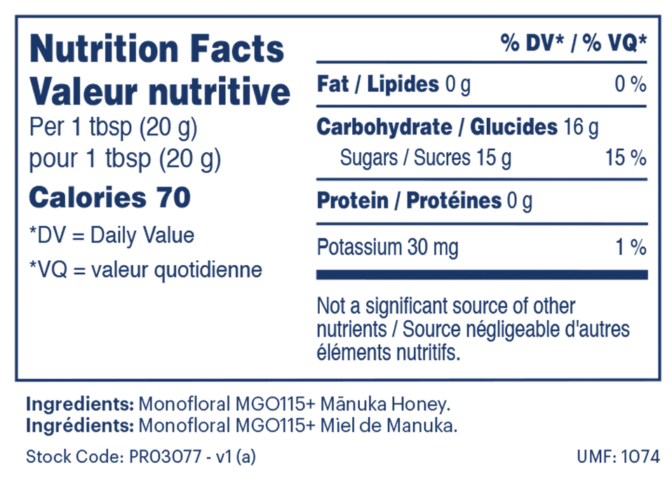 Manuka Health - Manuka Honey, MGO 115+, 250g