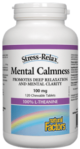 Natural Factors - Stress Relax, Mental Calmness, 100mg/120 chews