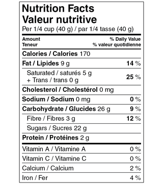 Left Coast Organics - Organic Chocolate Raisins, 350g