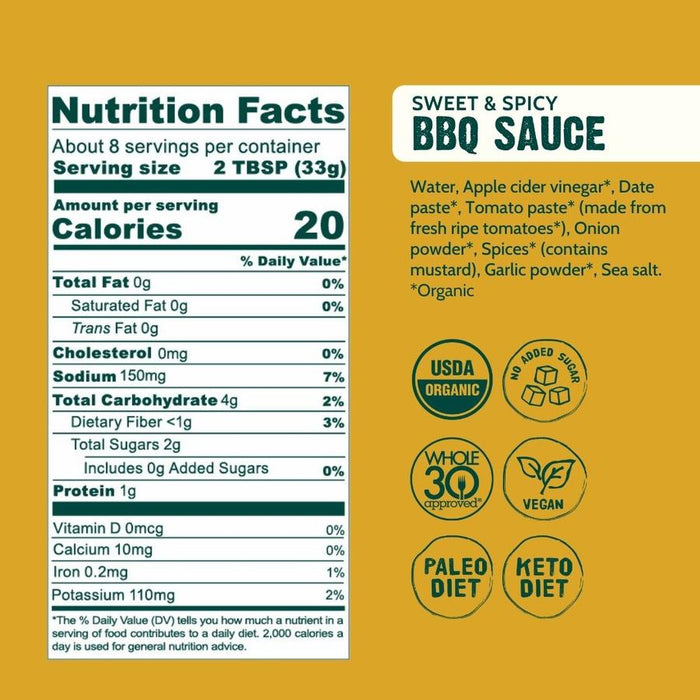 Good Food For Good - BBQ Sauce, Sweet & Spicy, 250 ml
