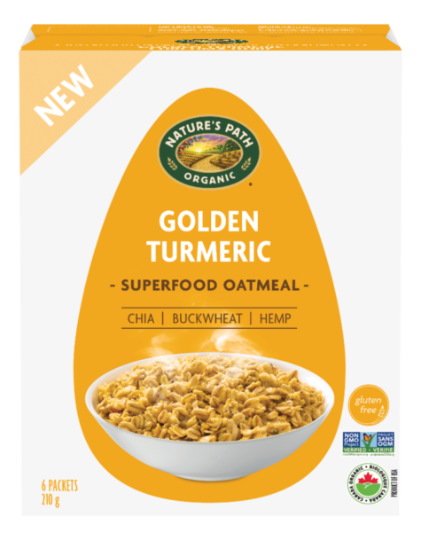 Nature's Path - Oatmeal Golden Turmeric Superfood, 6 x 35g