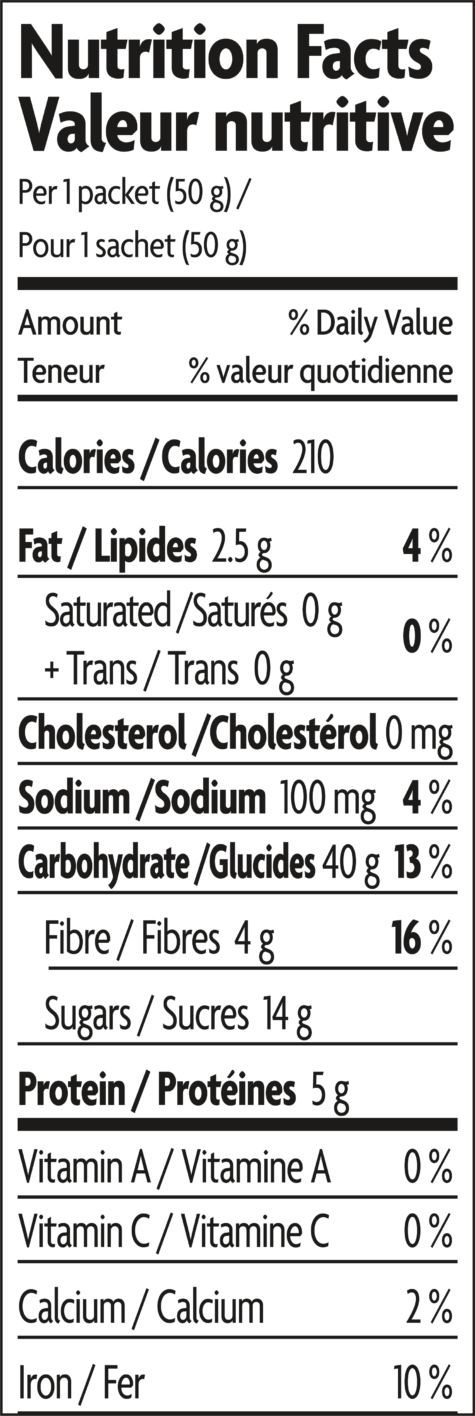 Nature's Path - Oatmeal, Apple Cinnamon, 8 x 50g