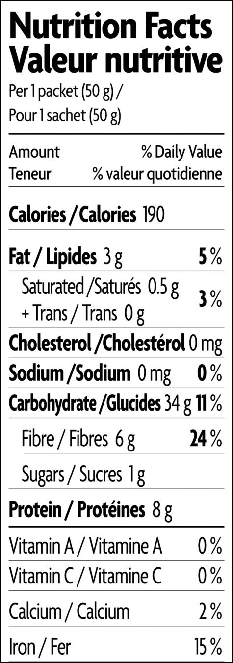 Nature's Path - Oatmeal, Organic Original, 8 x 50g