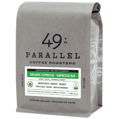 49th Parallel Coffee, Whole Bean Organic Espresso, 340g