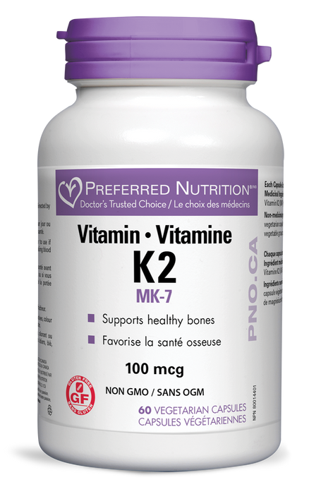 Preferred Nutrition - Vitamin K2 100mcg, 60 Caps