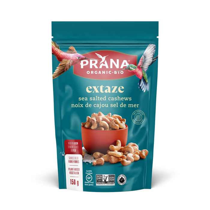 Prana - Organic Extaze Sea Salted Cashews, 150g