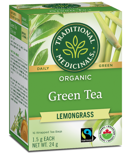 Traditional Medicinals - Organic Green Tea, Lemongrass, 16 Bags