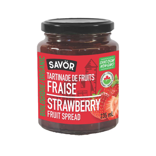 Savor - Organic Fruit Spread, Strawberry, 235ml
