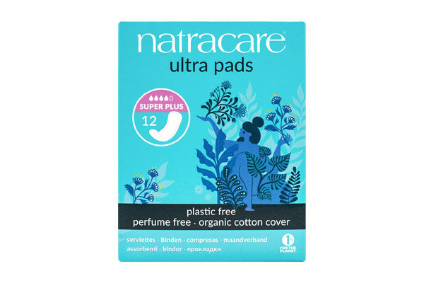 Natracare - Organic Cotton Ultra Pads Super+, 12 pads