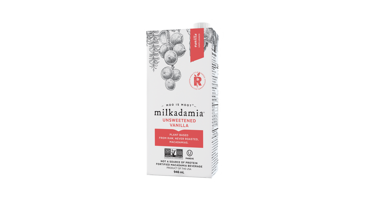 Milkadamia - Nut Milk, Unsweetened Vanilla, 946ml