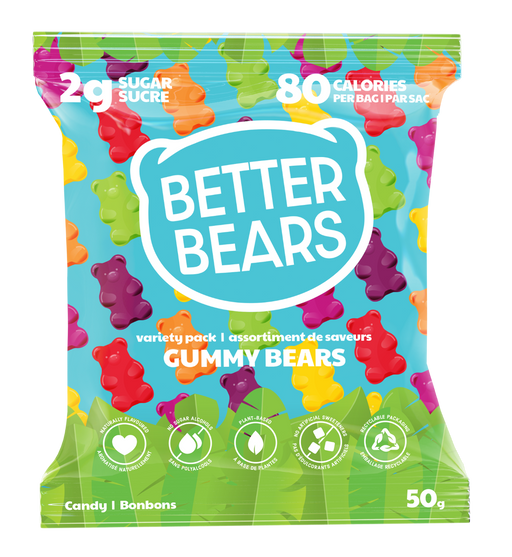 Better Bears - Vegan Gummy Bears, Variety Pack, 50g