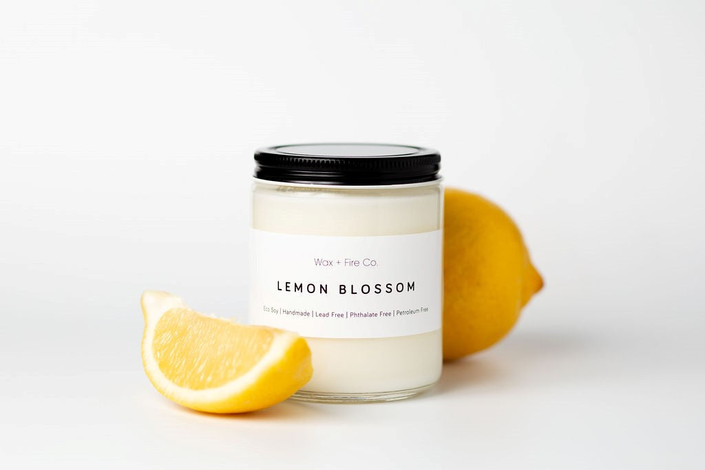Wax + Fire - Lemon Blossom Soy Candle, 8oz