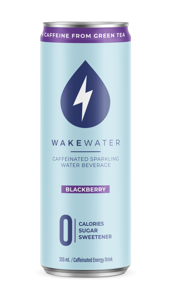 Wakewater Caffeinated Sparkling Water, Blackberry, 355 mL — Goodness Me!