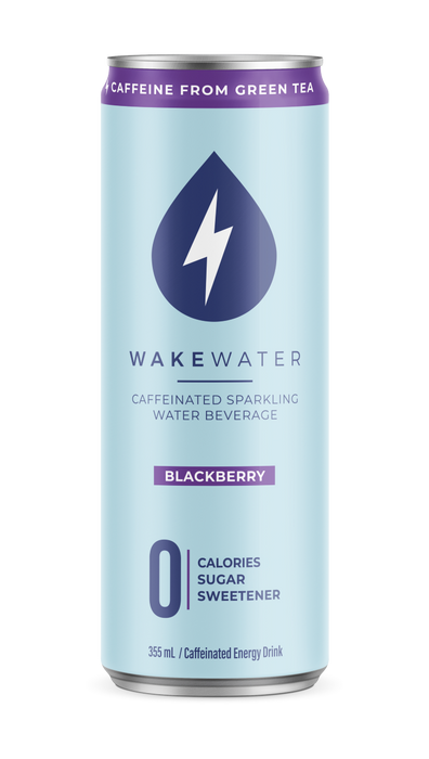 Wakewater - Caffeinated Sparkling Water, Blackberry, 355ml