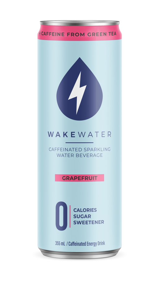 Wakewater - Caffeinated Sparkling Water, Grapefruit, 355ml