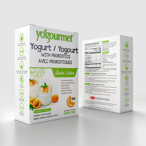 Yogourmet - Freeze-Dried Probiotic Yogurt Starter, 6x3g