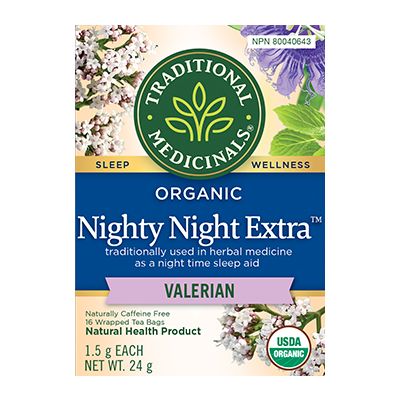 Traditional Medicinals - Organic Nighty Night Tea, Valerian, 16 Bags