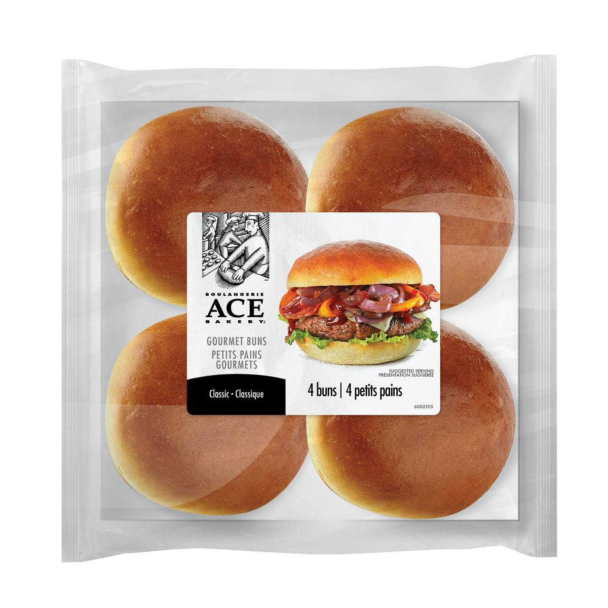 Ace Bakery Classic Gourmet Bun, 4 Pack — Goodness Me!