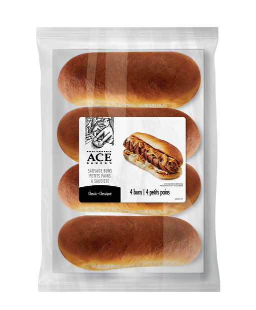 Ace Bakery - Classic Sausage Gourmet Bun, 4-pack