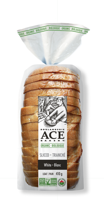 Ace Bakery - Organic White Square Sliced Loaf, 410g