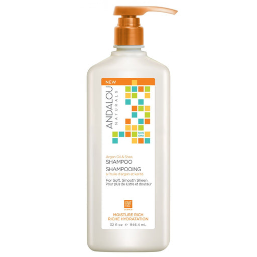 Andalou Naturals - Moisture Rich Shampoo, Argan Oil & Shea, 946ml