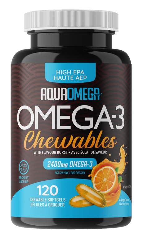 AquaOmega - High EPA Omega-3 Chewables - Orange, 120 Chews